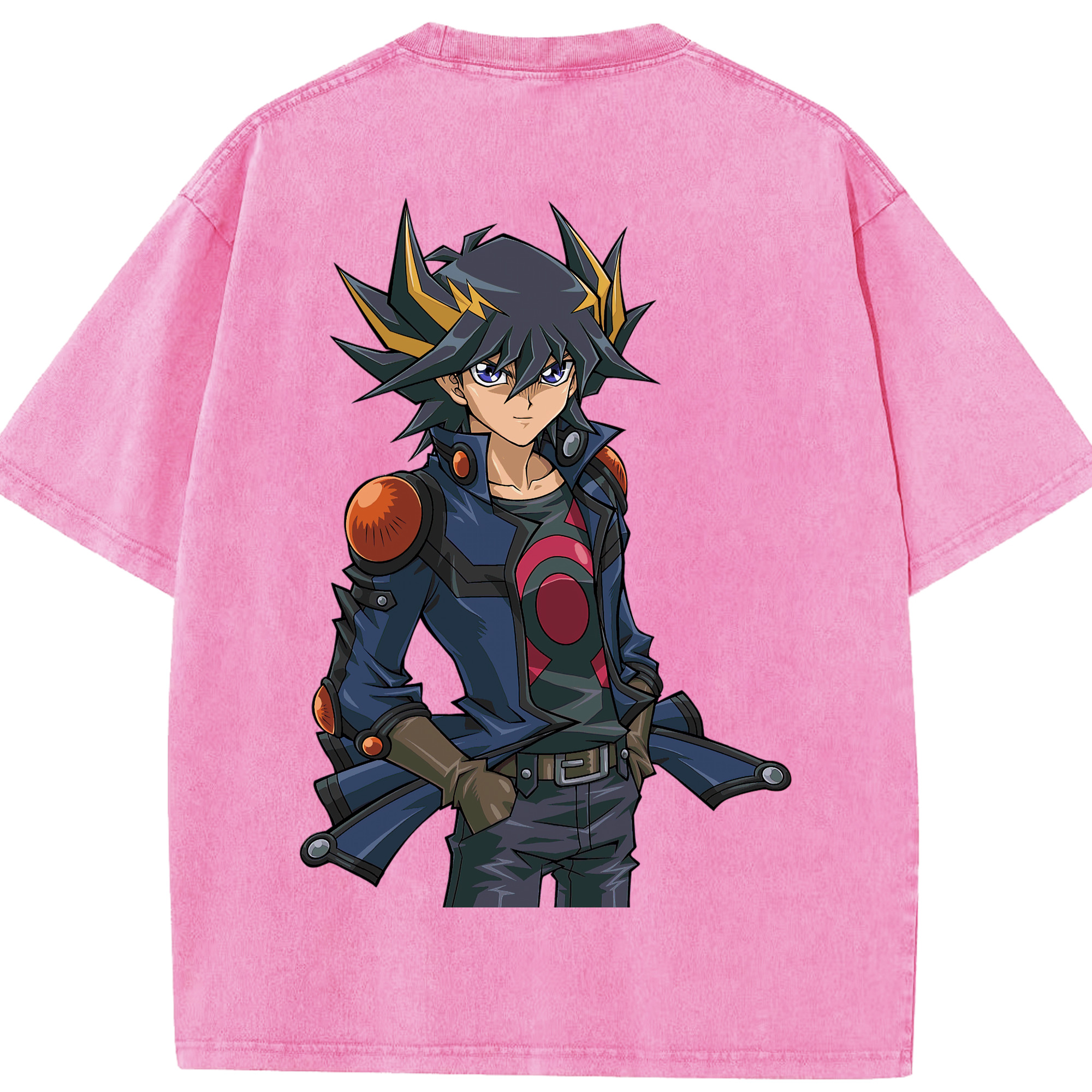 （画像用） 遊☆戯☆王 Yu-Gi-Oh! 綿100% ヴィンテージ風 半袖Tシャツ（背面プリント）